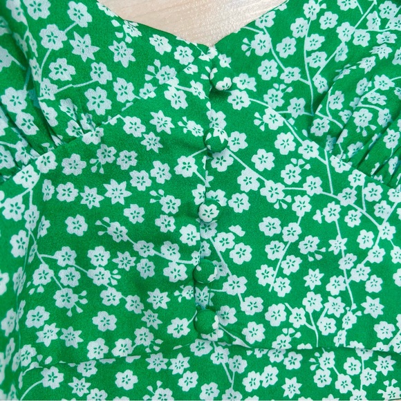 Princess Polly two piece set green floral tank and skirt crop top summer dress - Picture 5 of 5